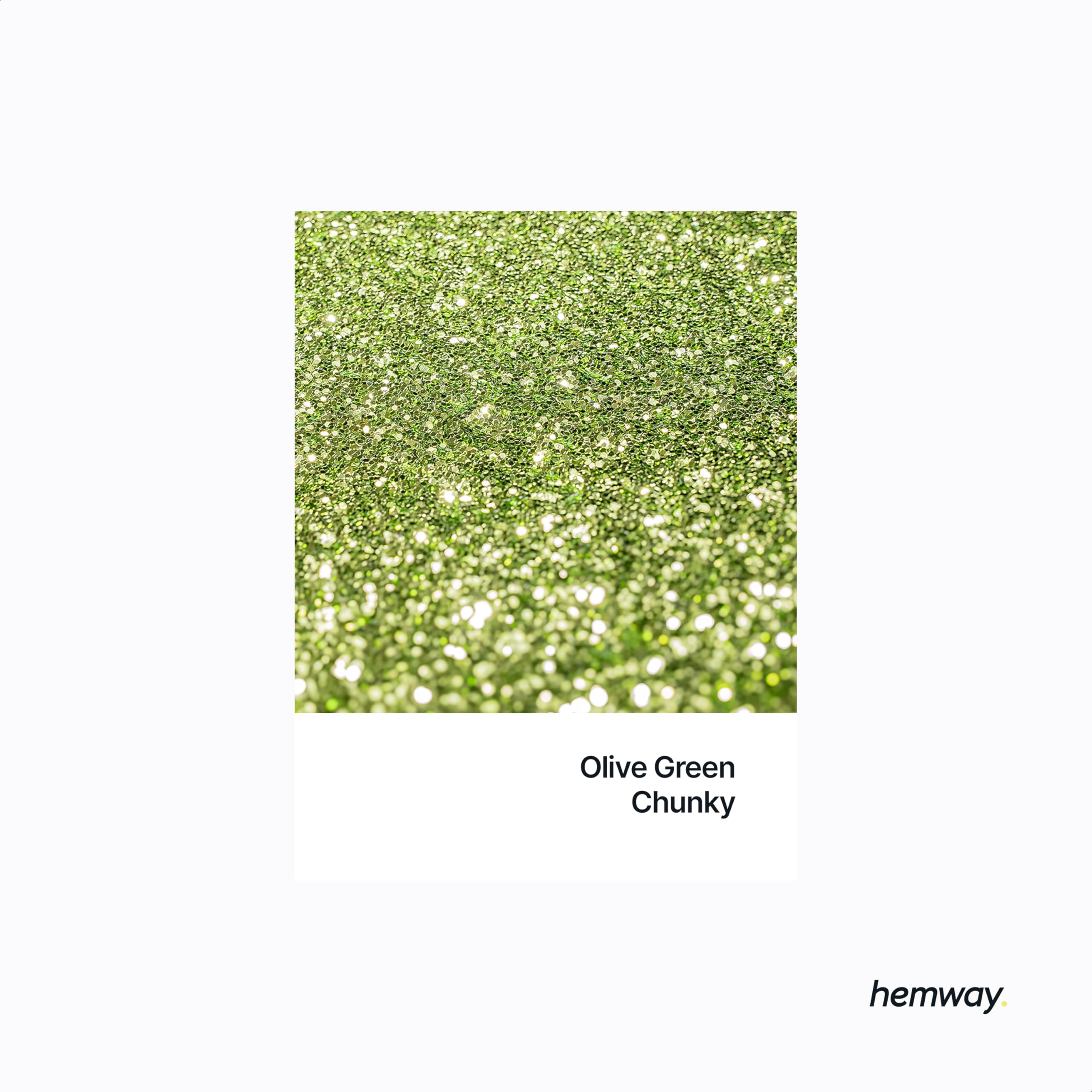 Olive Green Glitter Shaker, 130g Chunky Glitter, Crafts 1/40" Metallic Flake Olive Green Sequins, Resin & Epoxy Crafts - Image 2