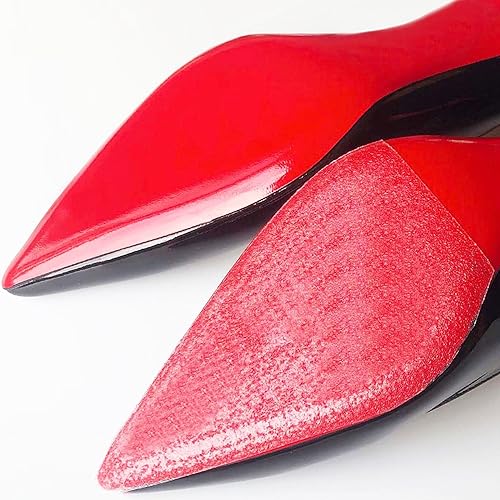 Miniatura 2 de Adhesivo de suela – Protector de suela transparente para zapatos de fondo rojo para tacones de mujer, 4 x 5 pulgadas (paquete de 4), Cristal