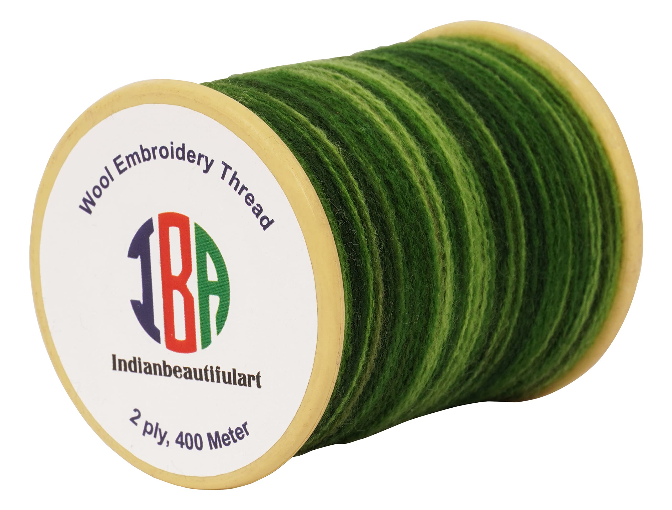 IBA Indianbeautifulart All Purpose Woolen Thread Green Color Friendship Bracelets Floss Embroidery Sewing Thread Lightweight Weaving Crochet Thread Pack of 1