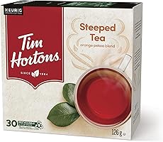 Tim Hortons Steeped Tea, Recyclable Single Serve Keurig K-Cup Pods, Black Tea, 30 Count