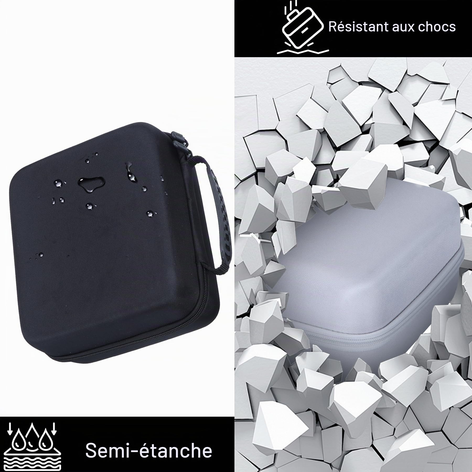 Lebakort Dur Étui Housse Cas Compatible avec Canon Selphy CP1500,Gris | CP1300/CP1200 Imprimante Photo WiFi Étui,compact pour voyage, espace pour câbles