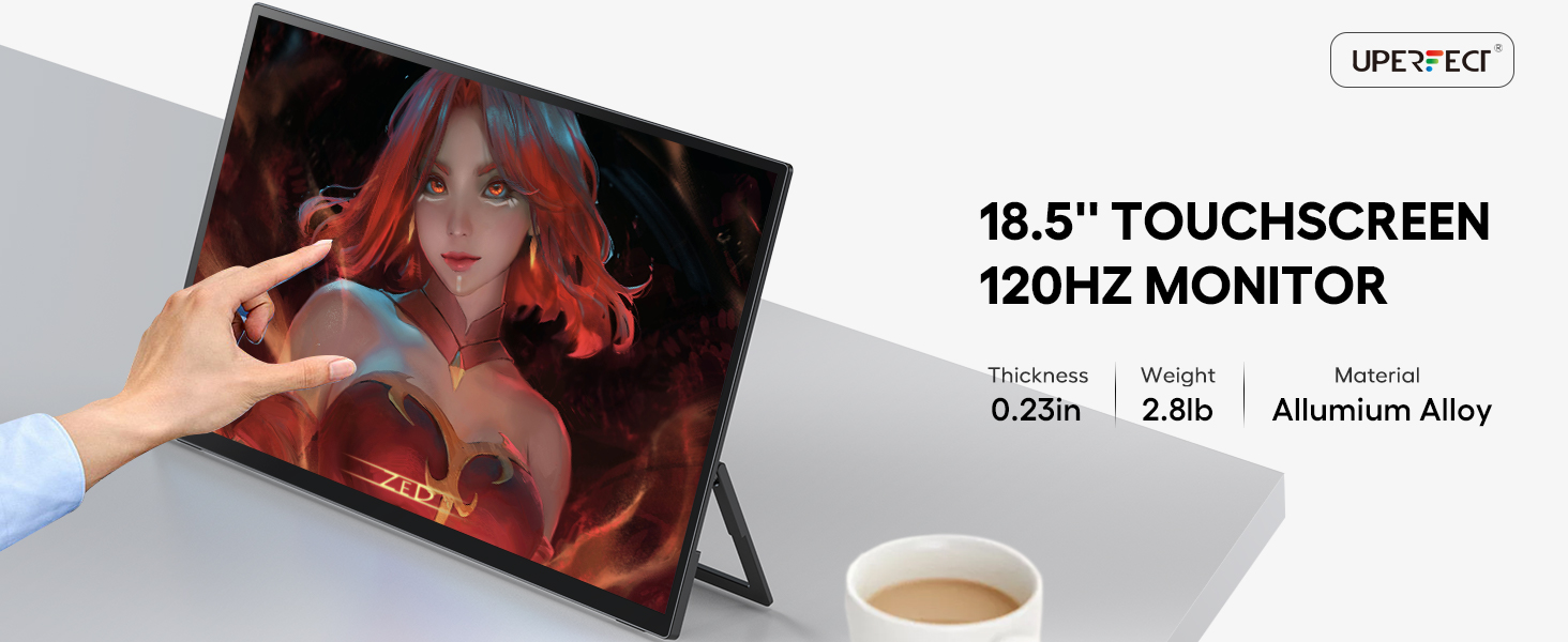 Amazon.com: UPERFECT Portable Monitor 18.5-inch 120HZ Touchscreen