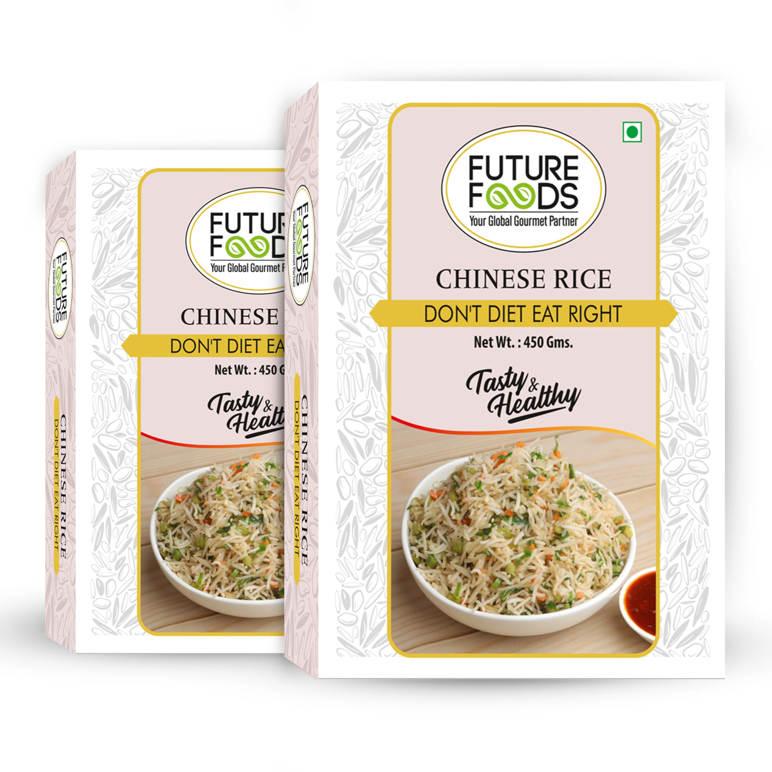 Future Foods Premium Chinese Rice 450 gram (Pack of 2)| Long Grain | Naturally Aromatic & Fluffy | Gluten Free & Low in Fat | Supports Heart Health | Rich in Vitamins & Minerals