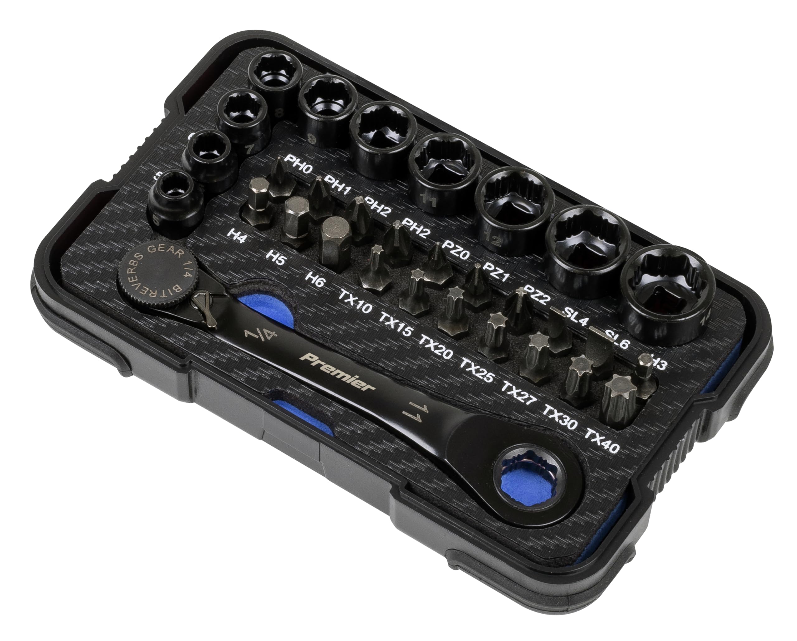 Sealey Premier Black Go-Through Lock-On™ Low Profile Socket & Bit Set 31pc - AK2112 - Image 4