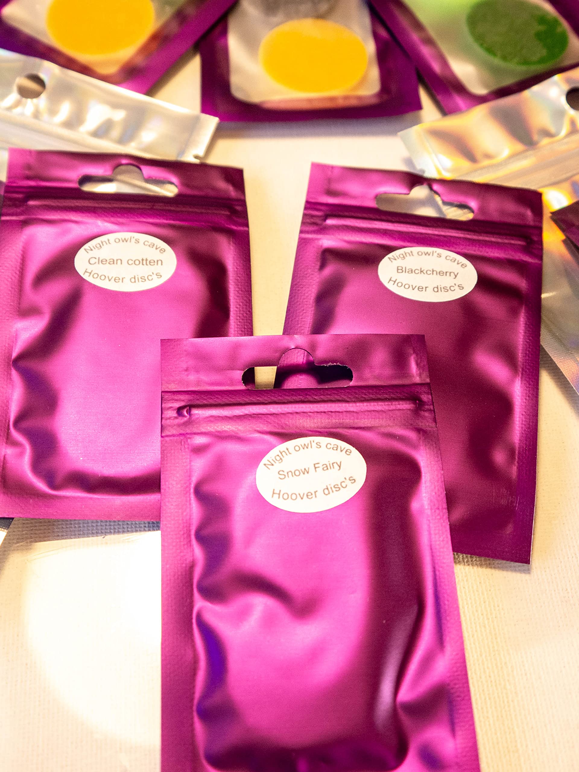 Sponsored Ad – Handmade Scented Hoover Discs - Elevate Your Vacuum Game with Fresh, Long-Lasting Fragrances (Blackcherry, Snow Fairy, Clean Cotton) - 3 Packets of 2 Discs Each