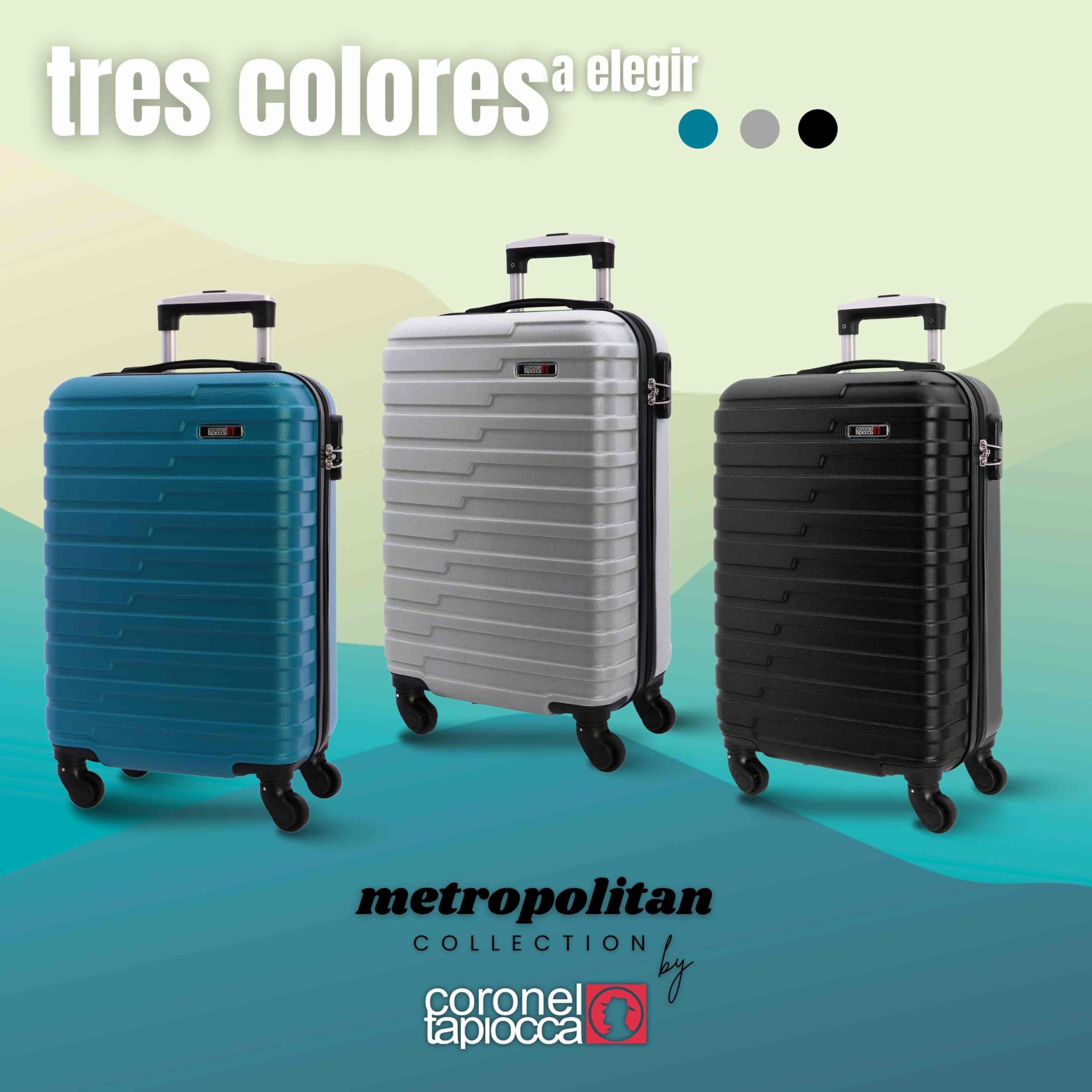 Coronel Tapioca - Maletas de Viaje Cabina - Maleta Cabina - Maletas de Viaje - Apta para Ryannair- Trolley Equipaje para Avion Resistente con 4 Ruedas de 360º y candado