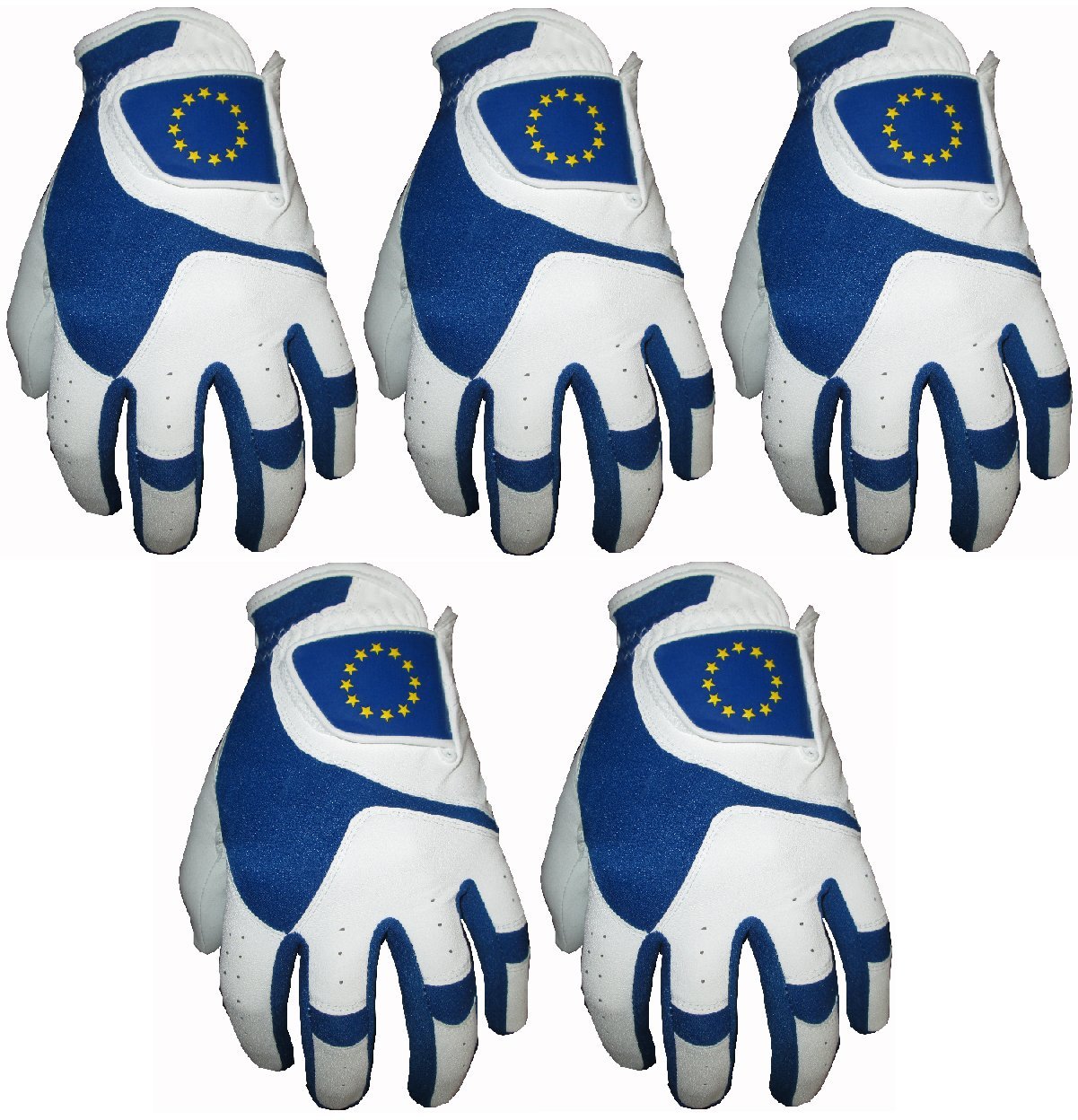 5 Cabretta Leather Palm European Mens Golf Gloves (small)