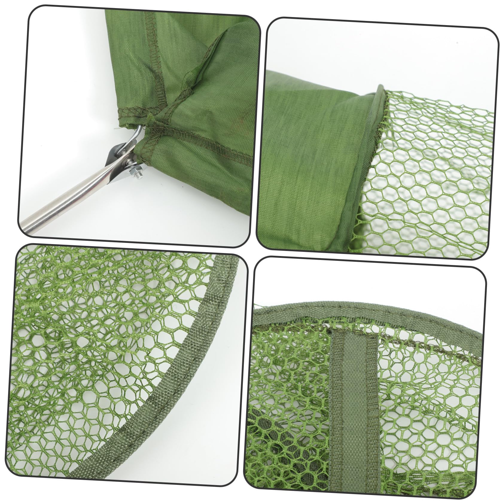 Nassa da Pesca Pieghevole 2 Pezzi in Nylon Verde per Pesca | Portatile e Pratica, Facile da Riporre, Design Pieghevole Compatto, Set da 2 Pezzi