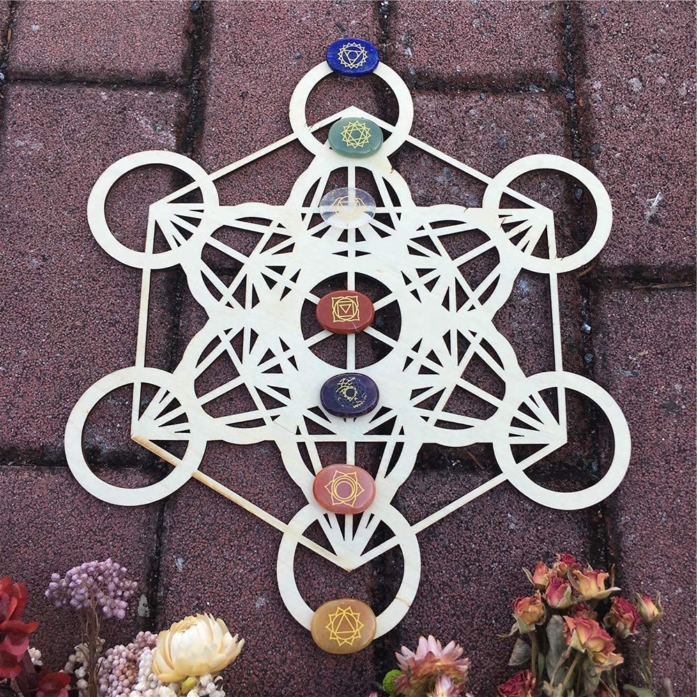 (11.5 Inch (29CM), Metatron Cube Wooden Color) Simurg 29cm Metatron's
