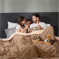 Vista 7 de Sacred Weapon - Manta impermeable para cama – Mini manta Sherpa y forro polar – Manta impermeable para sofá y protector de colchón, absorbente, Beige