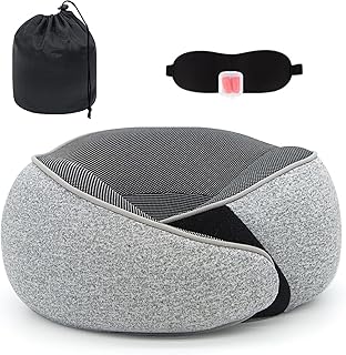 Neck Pillow Travel Head Rest, Memory Foam Comfortable & Breathable Soft U Shaped Pillows for Travel Airplane,Business Trip...