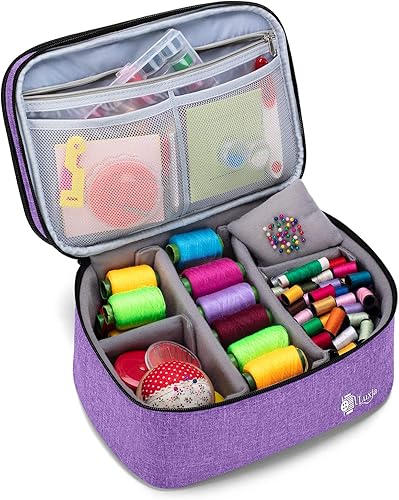 Vista 12 de Luxja - Organizador de accesorios de costura., Azul oscuro, L