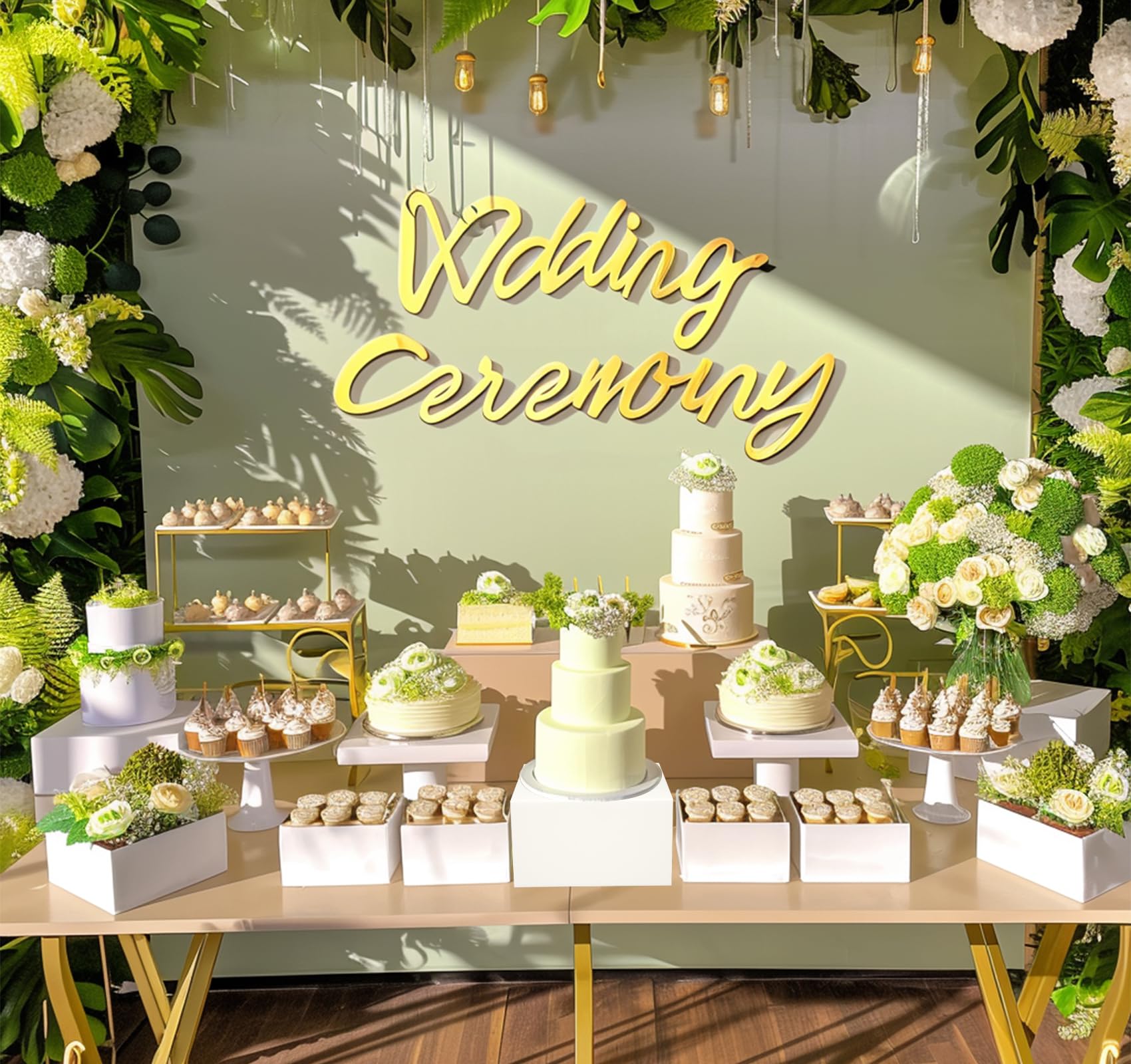 Acrylic Display Box Risers Food Presentation 8Pcs Acrylic Buffet Risers ...
