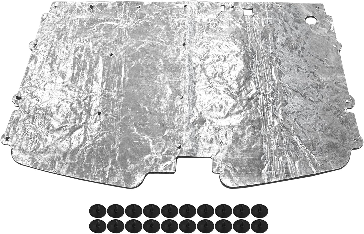 Hood Insulation Pad 1/2" with Clips Compatible with Chevy GMC C1500 C2500 C3500 Suburban Truck 1988 1989 1990 1991 1992 1993 1994 1995 1996 1997 1998