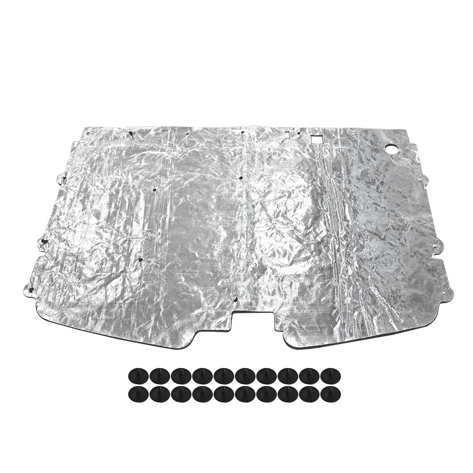 Hood Insulation Pad 1/2" with Clips Compatible with Chevy GMC C1500 C2500 C3500 Suburban Truck 1988 1989 1990 1991 1992 1993 1994 1995 1996 1997 1998