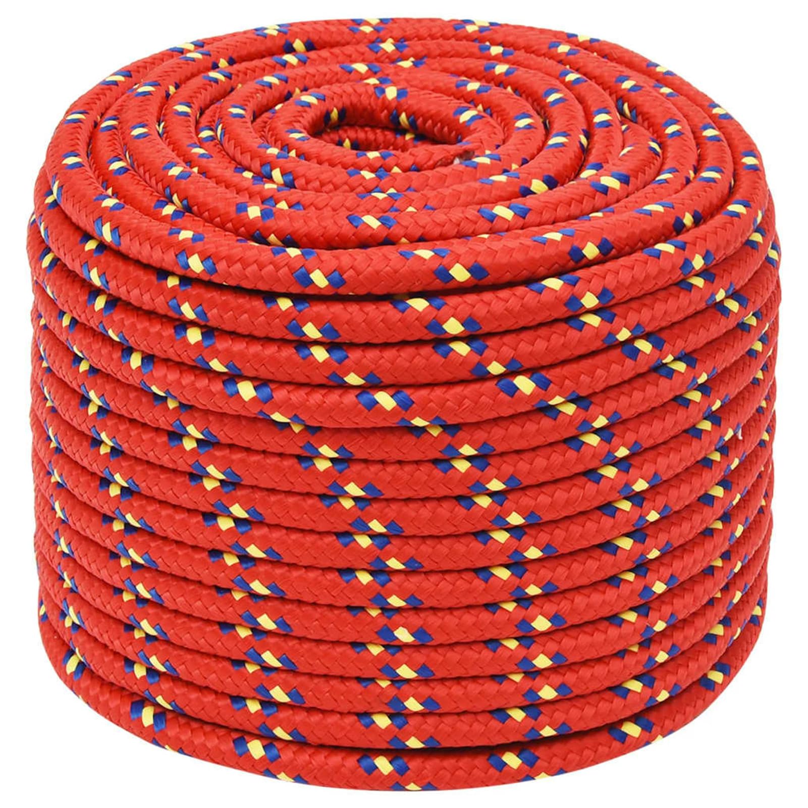 LAPOOH Cuerda de Barco Polipropileno Rojo 14 mm 100 m, Roll Drap, Cuerda Marina, Cuerda Tendedero, Cuerda Toldo Exterior, Cuerda De Lona, Cuerda Barco