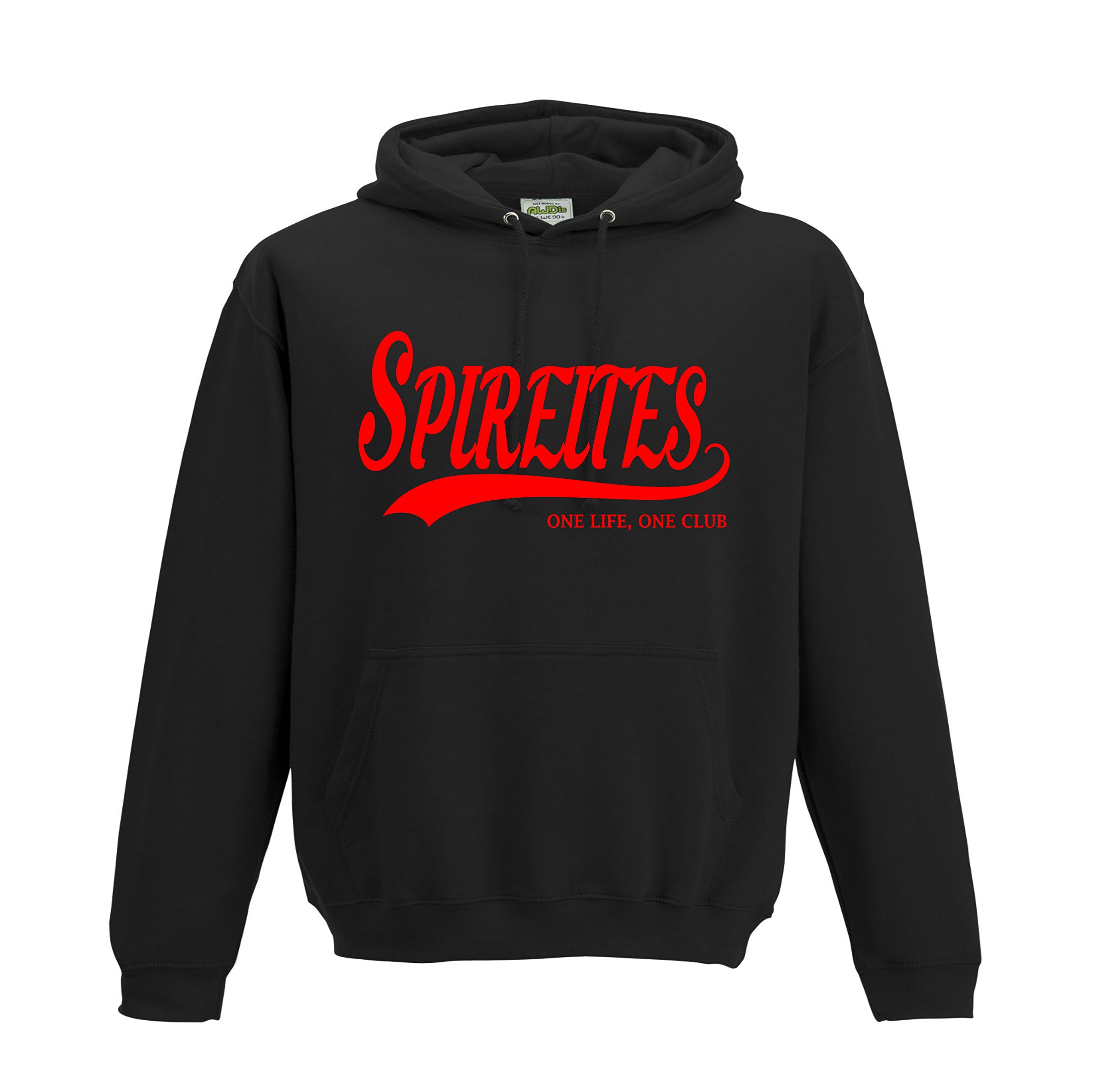Chesterfield SPIREITES Football Gift - Hoodie one life one club top jumper sweatshirt FC Present FH104 (Adult Medium, Jet Black)