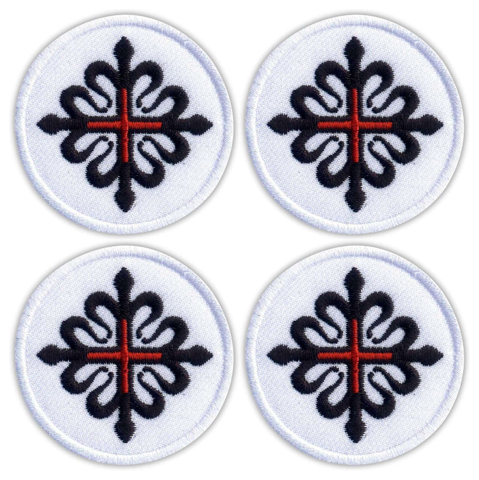 4 emblèmes Ordre de Montesa brodés avec scratch noir premium