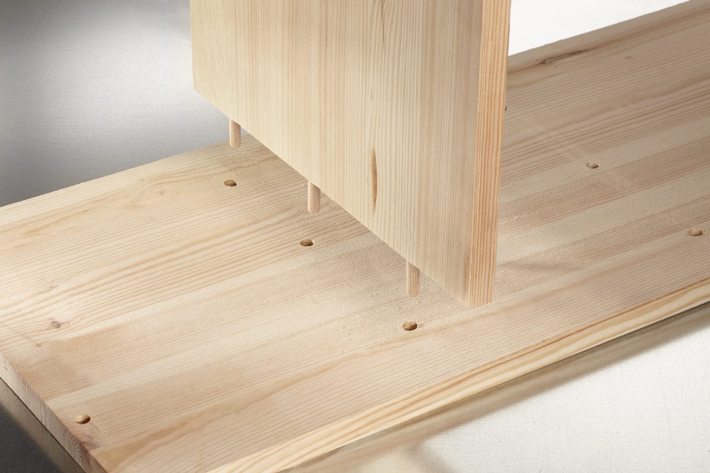 kwb Cheveux/cheville avec règle de 30 cm, trous de 3 à 12 mm avec trous de base, pochoir de perçage droit en bois, métal et plus encore, perceuse à chevilles | Corps plastique robuste | perçages 3–12 mm, d’avant-trou inclus | patins caoutchouc antidérapan
