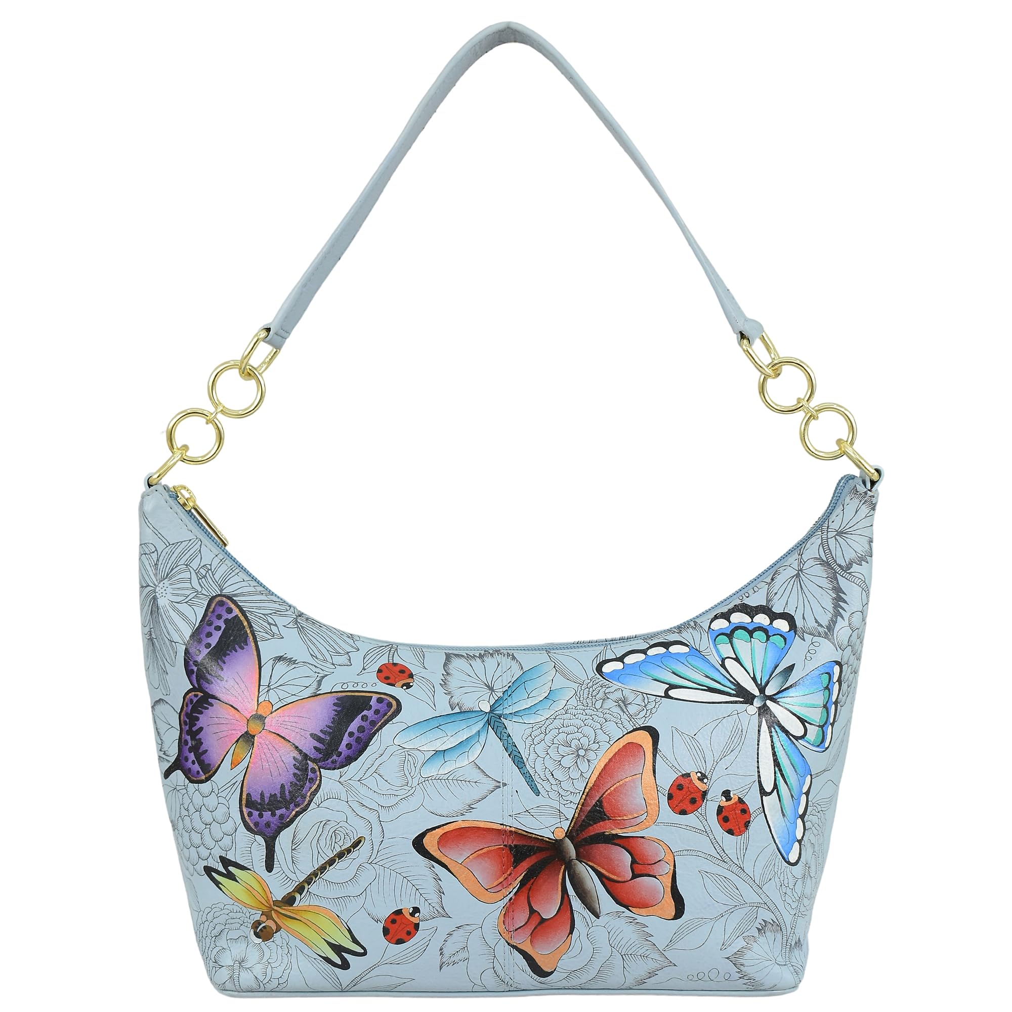 Anuschka Women's Original Hand-Painted Genuine Leather East West Medium Hobo