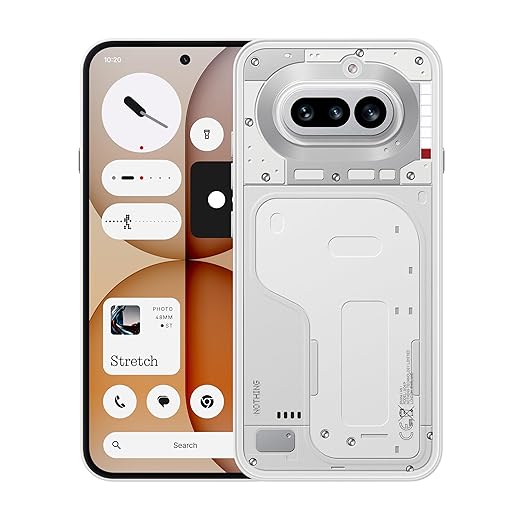 Nothing Phone (4a) - Tripla Fotocamera 50MP, Ultra Zoom 70x, Smartphone Trasparente, Batteria Lunga Durata, Ricarica Rapida 50W, AMOLED 120Hz, Glyph Bar, 12GB+256GB - Bianco
