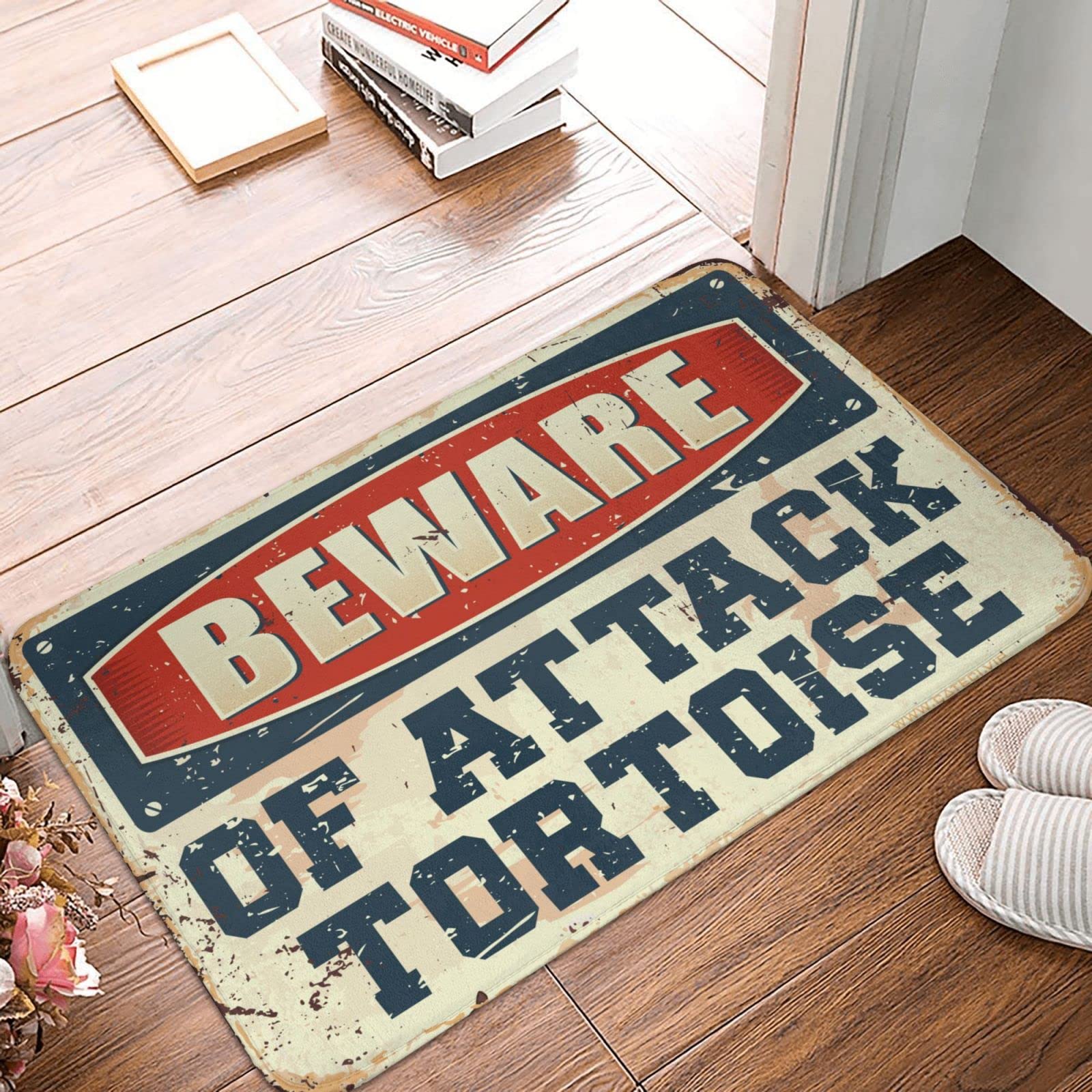 Felpudo para exterior COTECI alfombra de porche delantero con diseño de tortuga de 40x60cm
