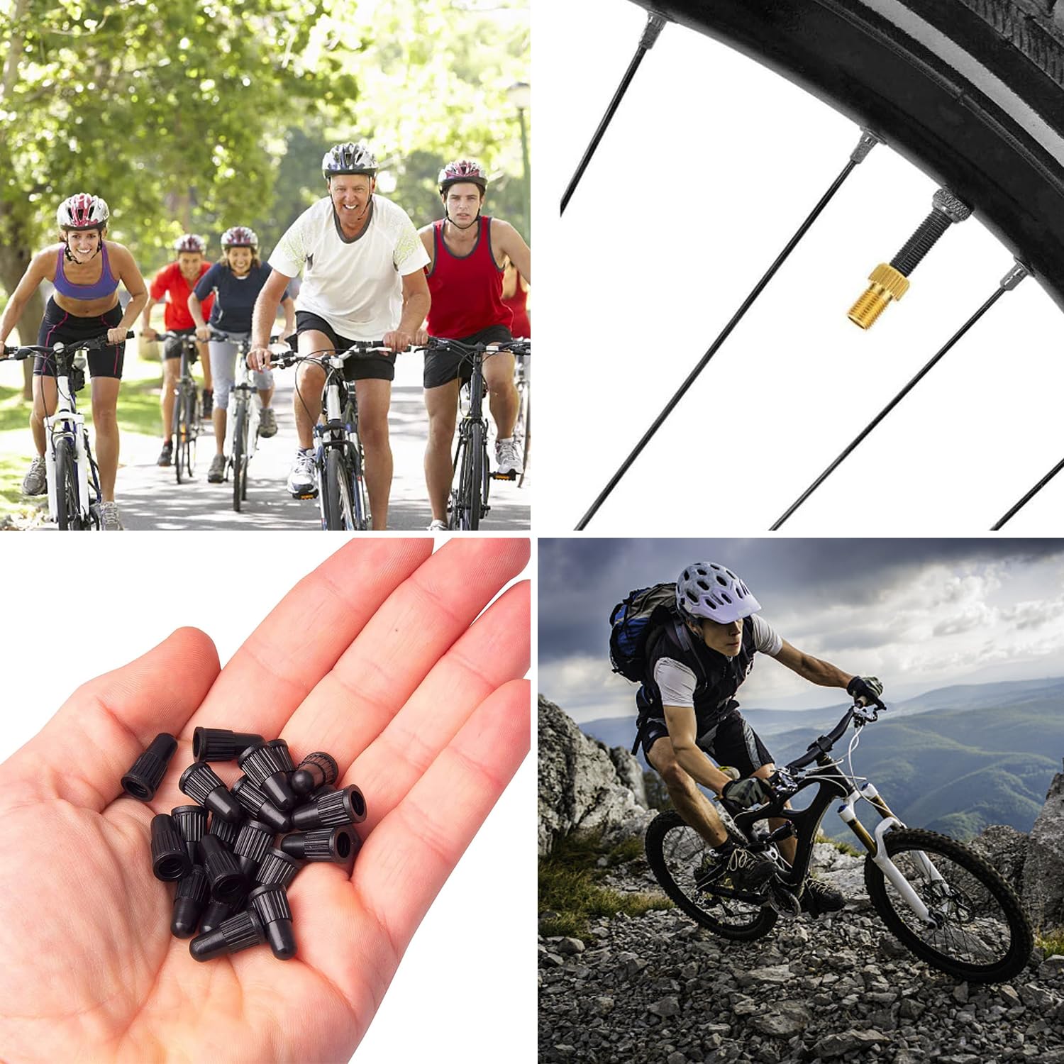TPMSCENTER Tappi Per Valvole Presta In Alluminio – 4 Pezzi Arancioni, Antipolvere Per Bici Da Strada, MTB, Ibride E Fat Bike