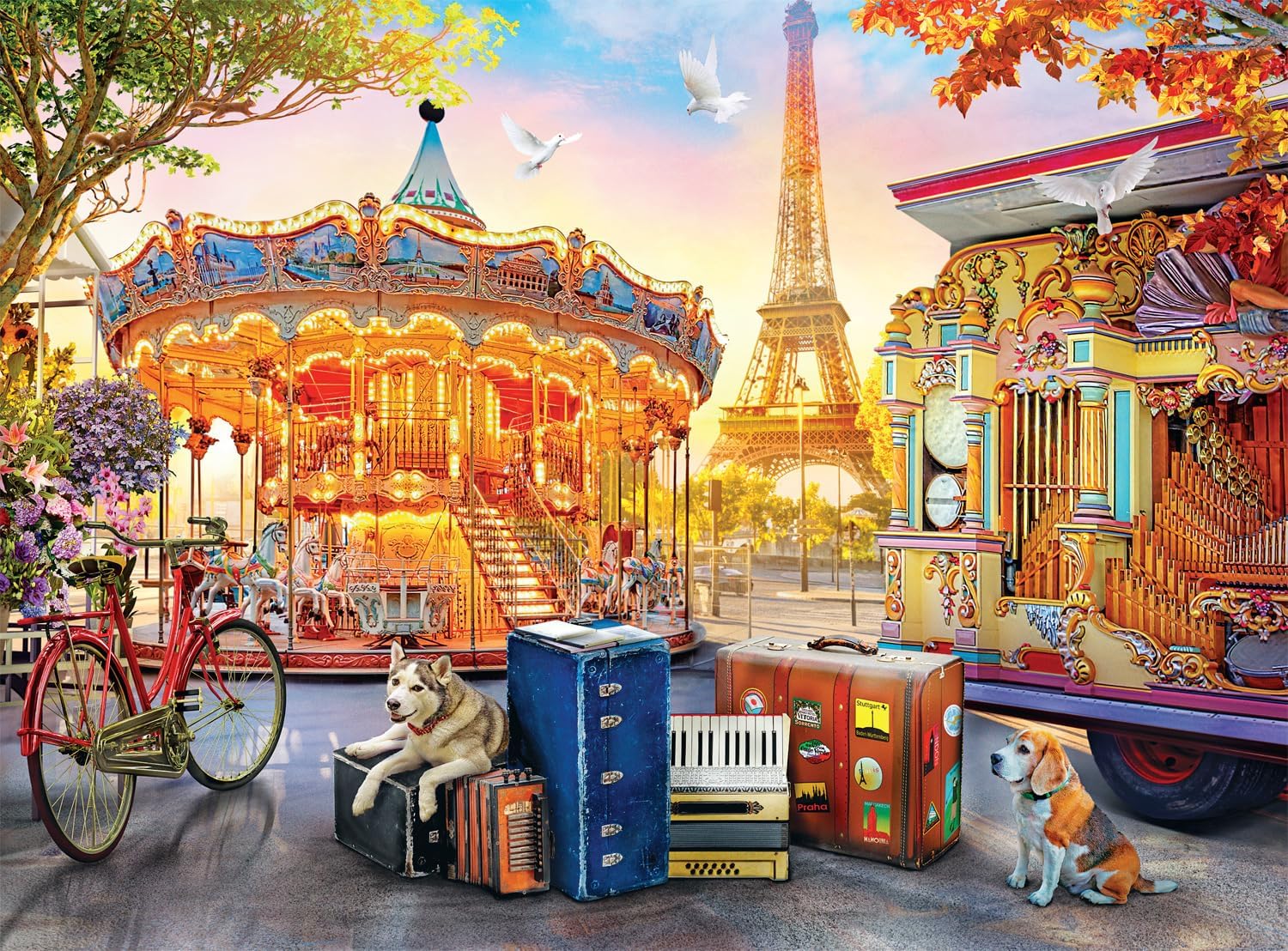 Buffalo Games - Carrousel de Paris - 1000 Piece Jigsaw Puzzle, Multicolor - Image 2