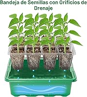 Vista 6 de Bonviee Paquete de 5 bandejas de inicio de semillas con luz para plantas, kits de bandejas de inicio de plántulas elevadas con cúpulas de humedad