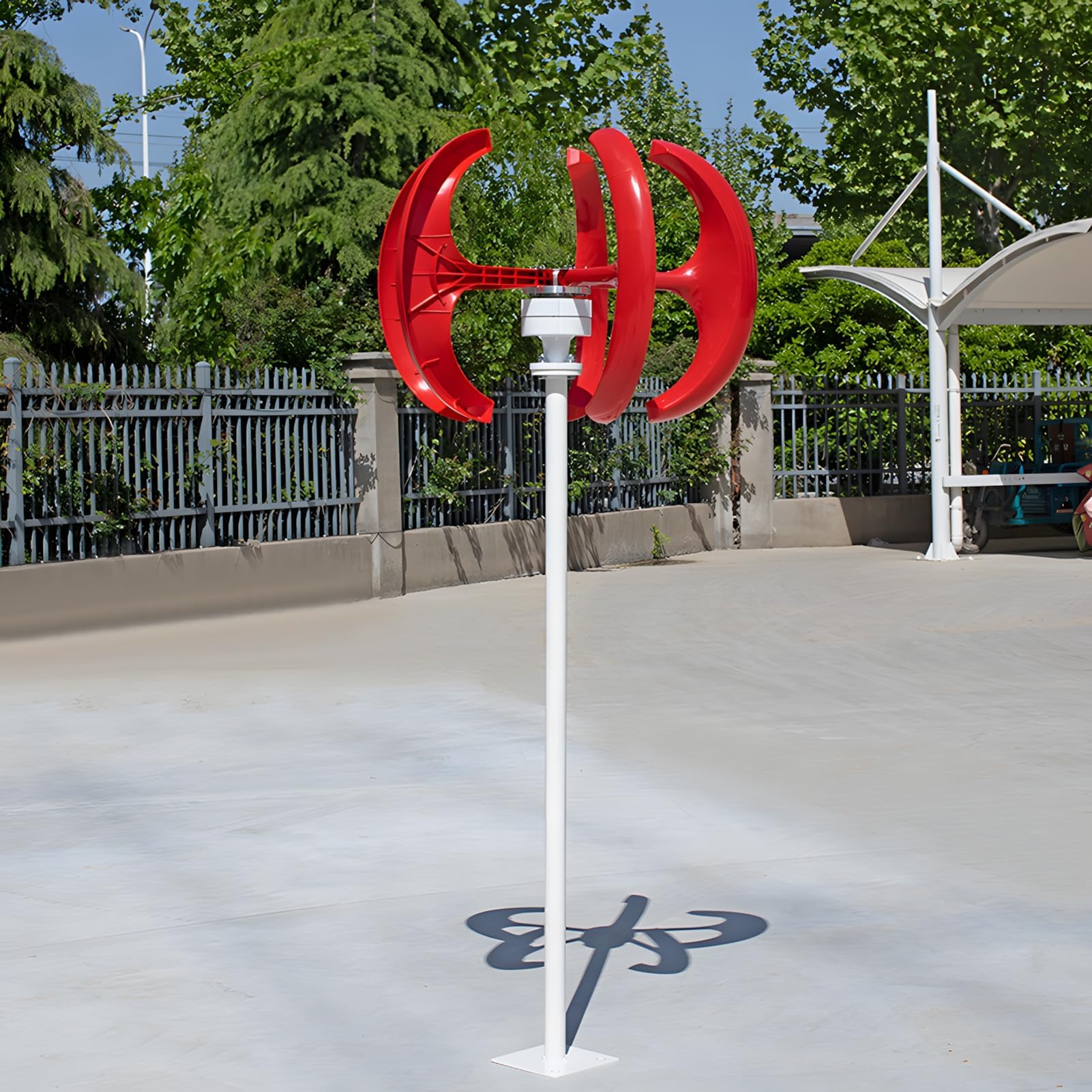 Roadoor 1000W Wind Turbine Generator, Horizontal Axis Wind Power System, 12V/24V Output, Small Wind Turbine, Low Starting Wind Speed, Suitable for Off-Grid and Residential Use Red