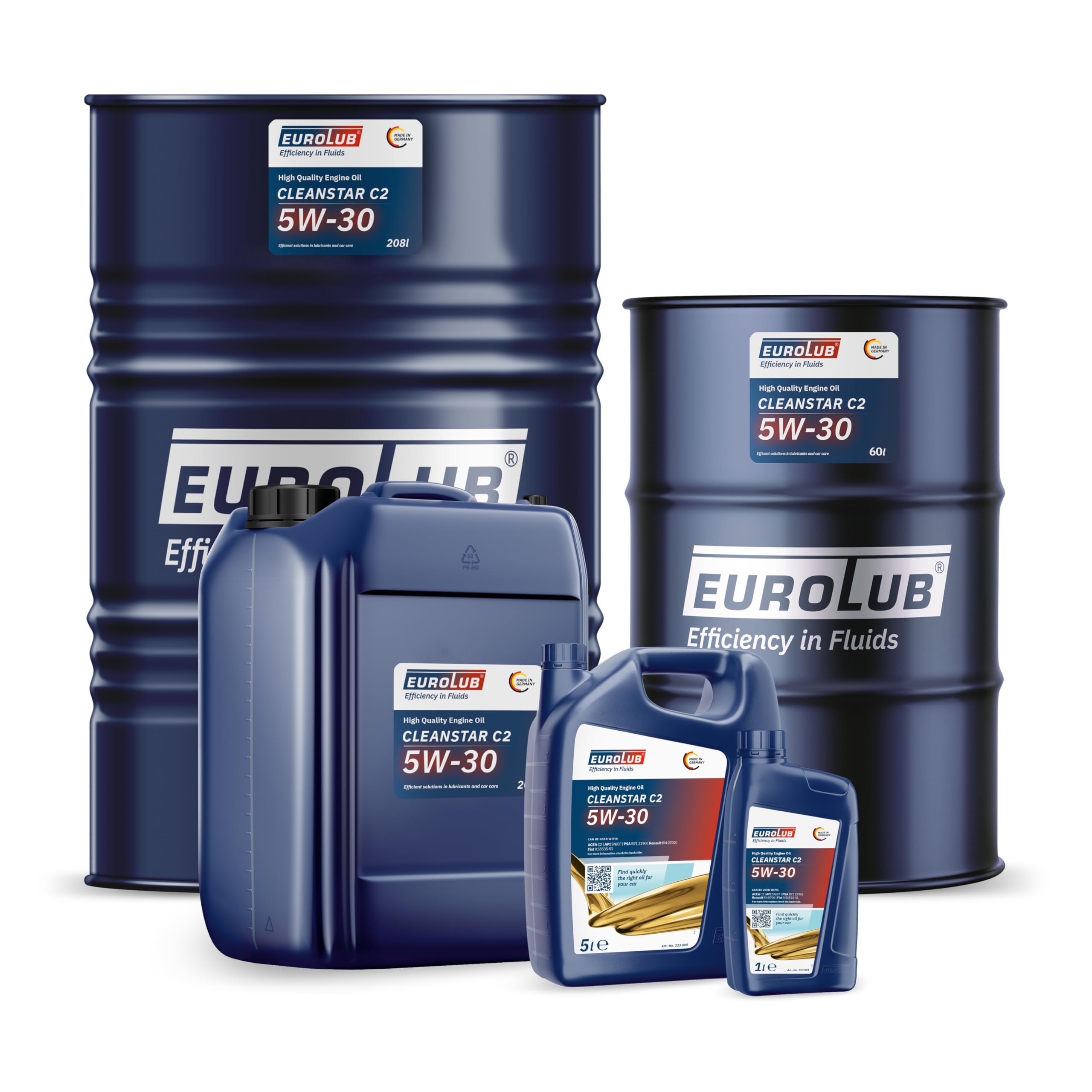 EUROLUB 223005 CLEANSTAR SAE C2 SAE 5W-30 Motoröl, 5 Liter