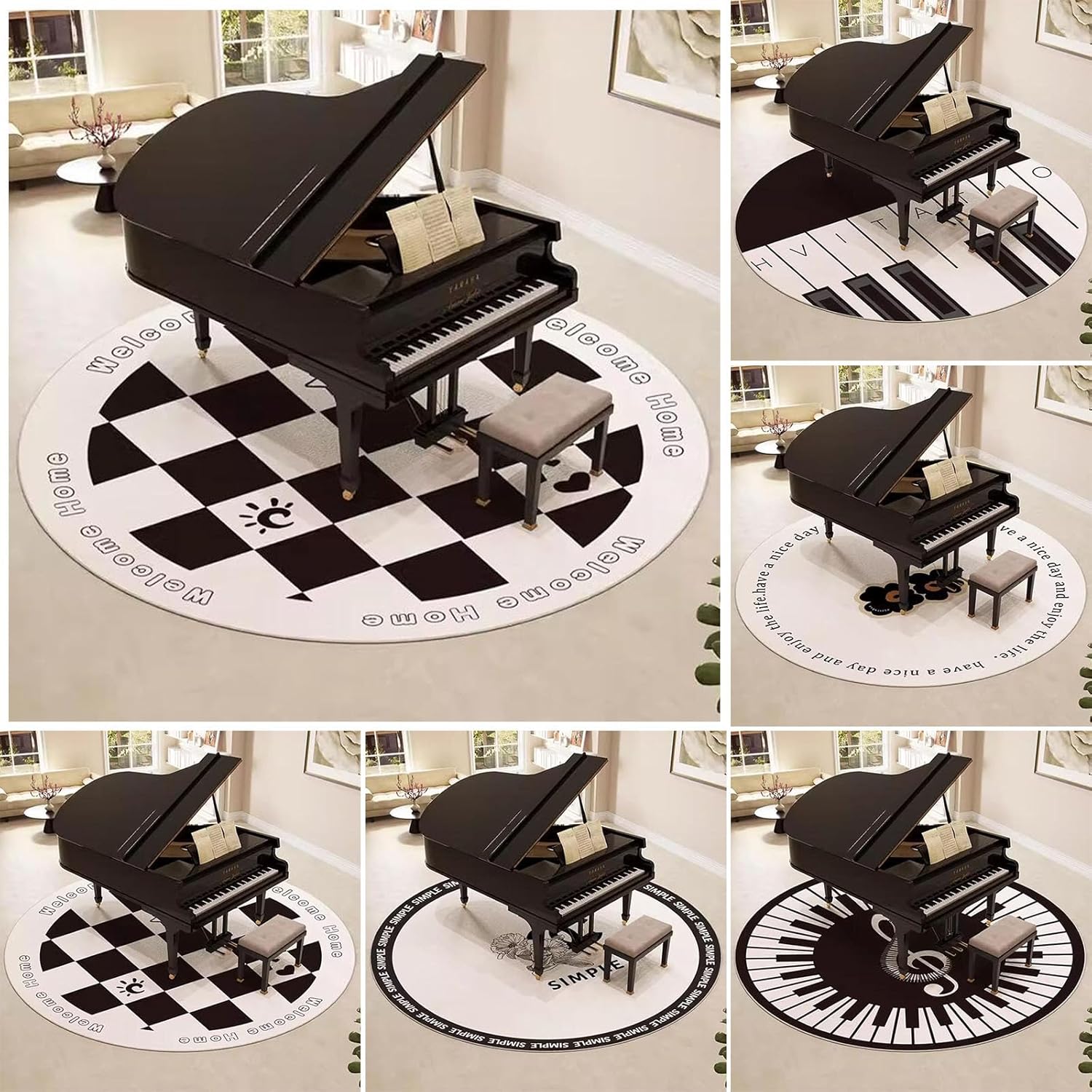 Non-Slip Carpet Acoustic Pads, Soundproof Rug for Piano, Drum Set Carpet Electrical Drum, Upright Piano Carpet, Drum Rug Outdoor Indoor(Size:100cm,Color:A)