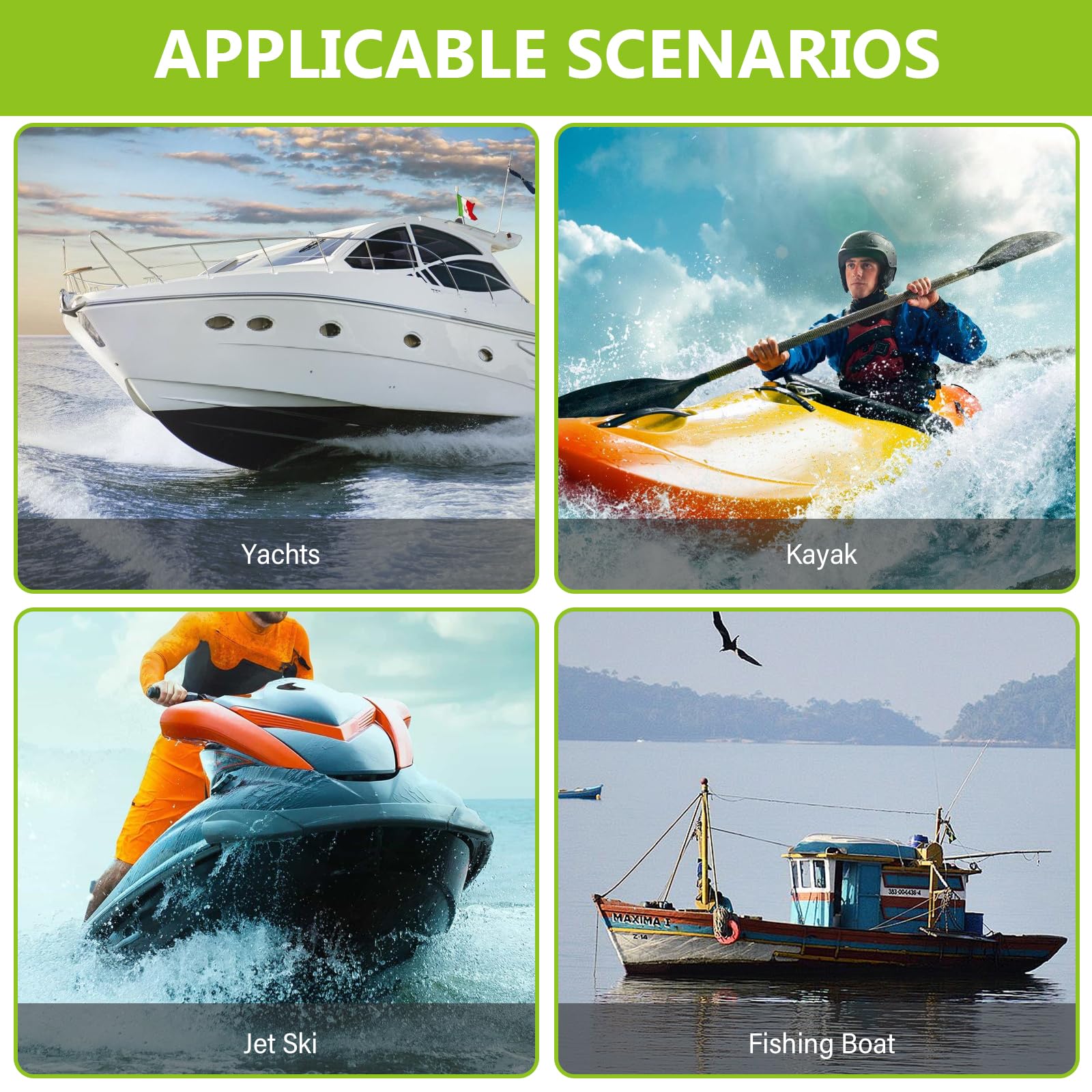 Bungee Dock Line with Hook, 2 pezzi di cima per ormeggio barca, Dock Line Boot ormeggio, bungee dock Line con ormeggio, accessori per barche per kayak Jetski pontoon canoa