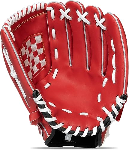 Miniatura 7 de Guante de béisbol, guantes de béisbol y sóftbol con pelota, guantes de béisbol de cuero compuesto de rendimiento para adultos jóvenes, múltiples
