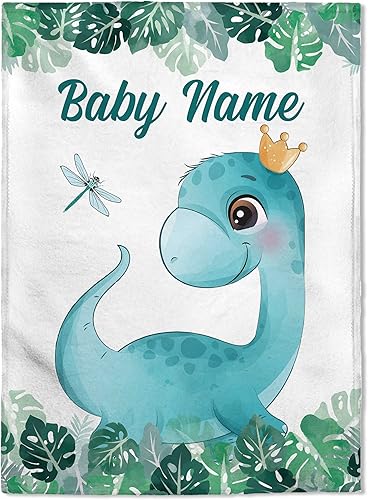 FLOCHIL Manta de bebé personalizada para niños, manta de bebé personalizada con nombre, manta de bebé personalizada de elefantes, regalo para bebé,