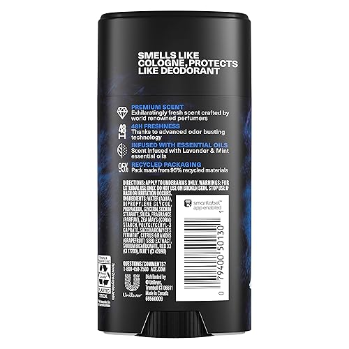 Miniatura 2 de AXE Fine Fragrance Collection Desodorante en barra azul lavanda, 4 unidades con frescura 48H y protección contra olores con aceites esenciales de