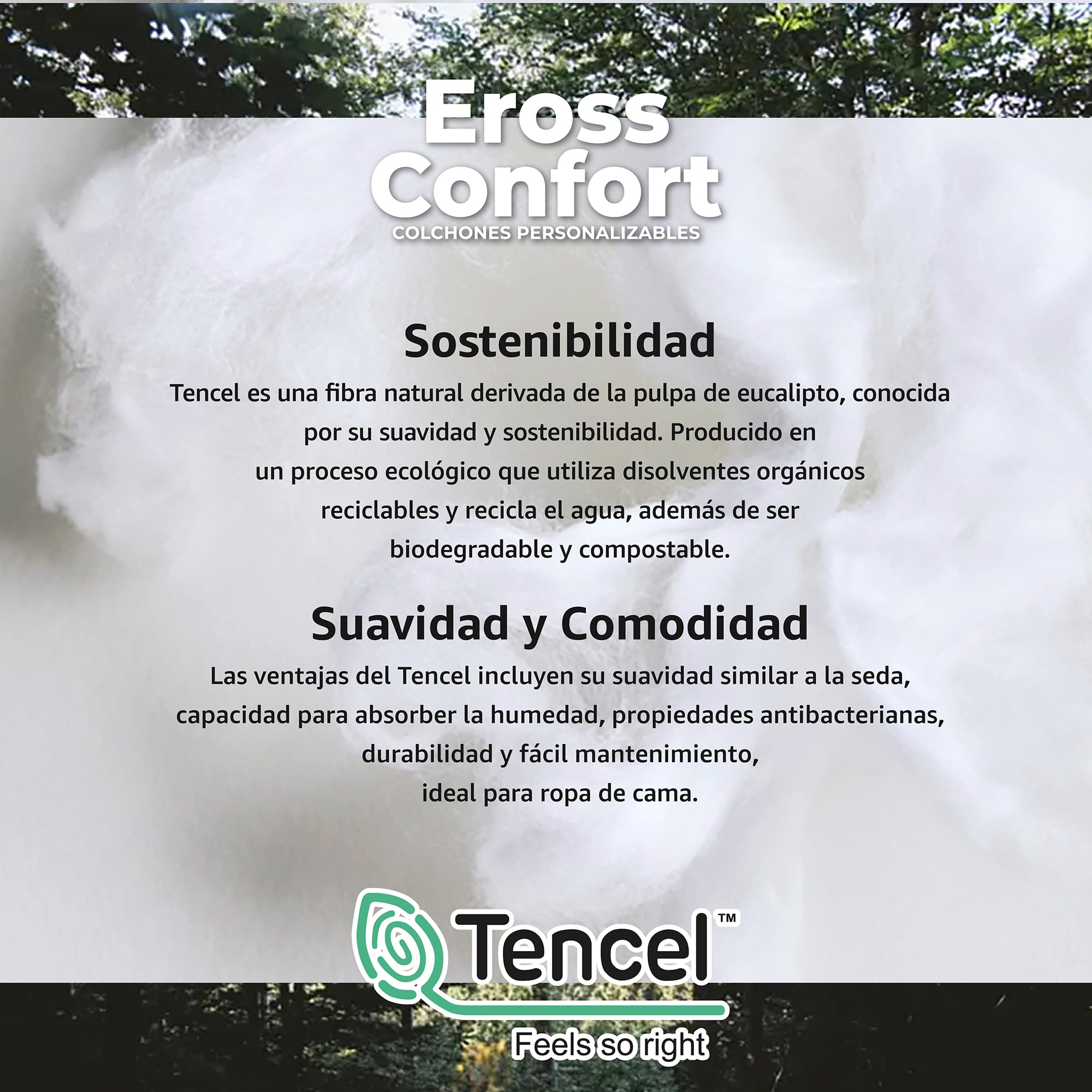 Protector de Colchón Impermeable Tencel para Cama de 150x190/200 cm. Cubre Colchón Transpirable. Absorbe la Humedad. Protector Blanco