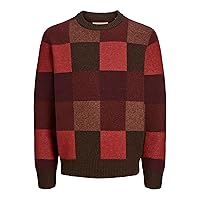 JACK&JONES JPRBLUGINGHAM Knit Crew Neck, Winery
