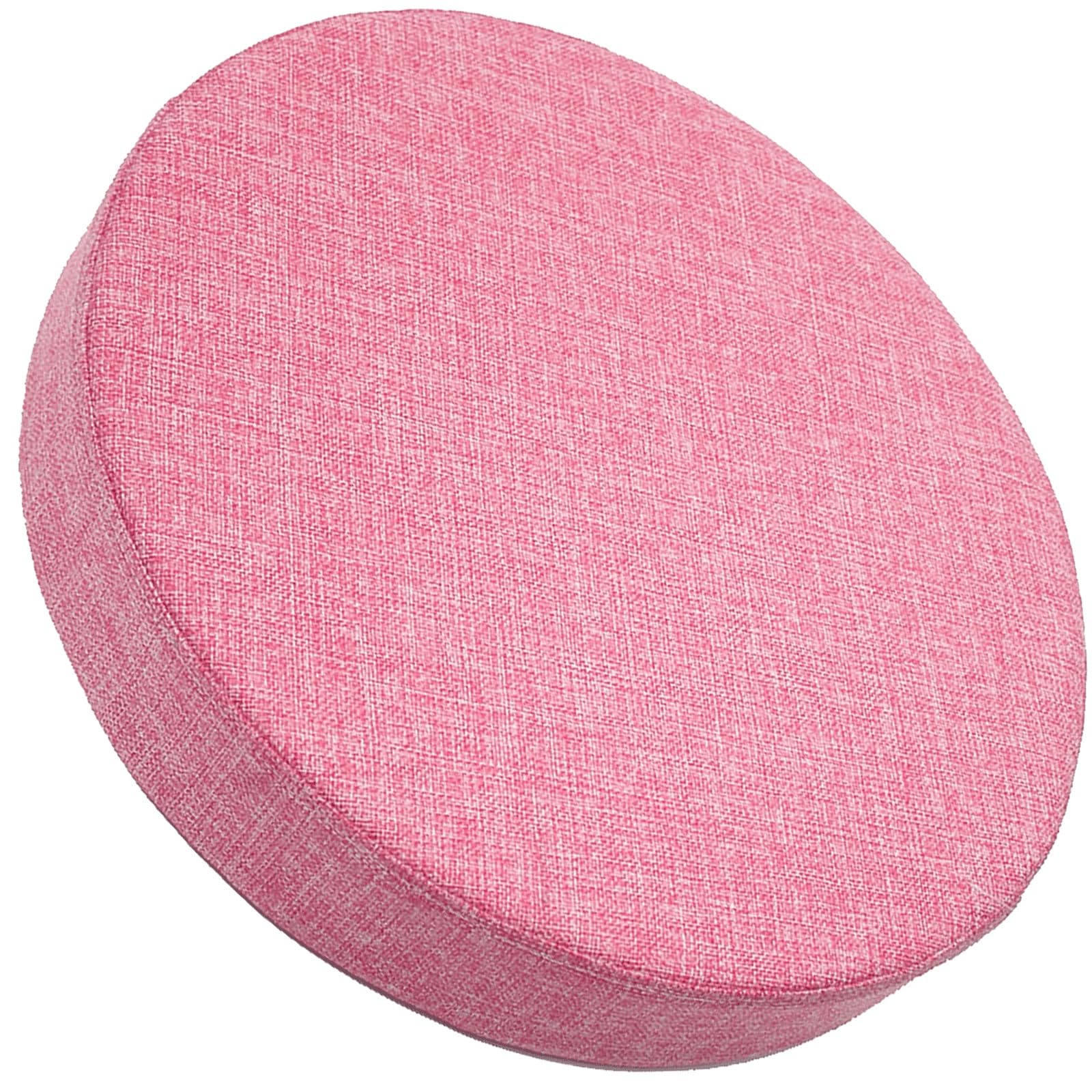 uyeoco Round Seat Cushion, 3/5/8cm thick, 30/35/40/45/50cm, Memory Foam Round Stool Cushion, Circle Chair Pad with Removable Cover for Dining Kitchen Bar Chairs(Peach,35x5cm)