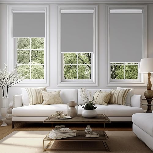 Miniatura 2 de BERISSA Persianas enrollables opacas para ventanas, sin cordón, con protección UV, ahorro de energía, oscurecimiento de habitación, para ventanas,