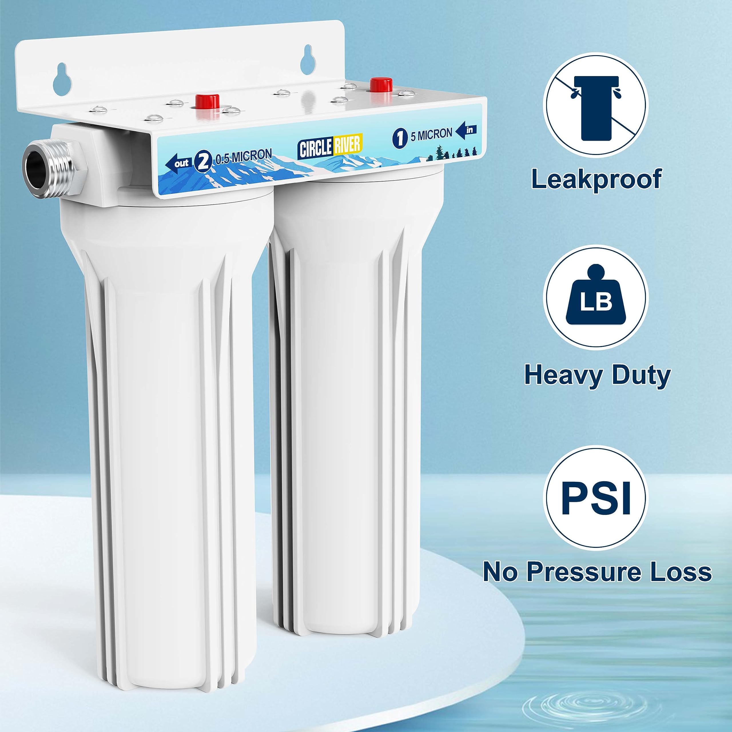 CircleRiver External RV Dual Water Filter System Two