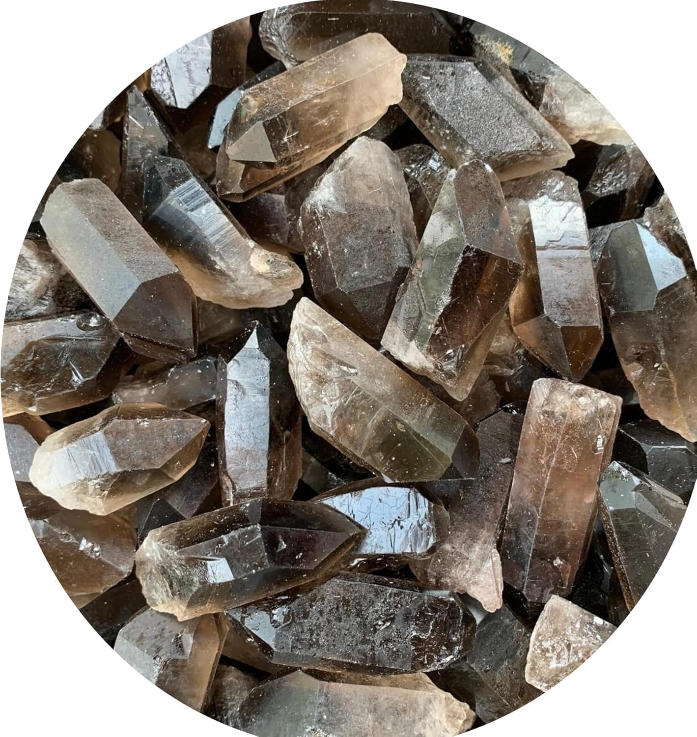 GAF TREASURES Wholesale Smoky Quartz Points, Natural Smoky Quartz Points, Smoky Quartz Points Healing Crystals (Smoky Quartz Points, 1 Pound)