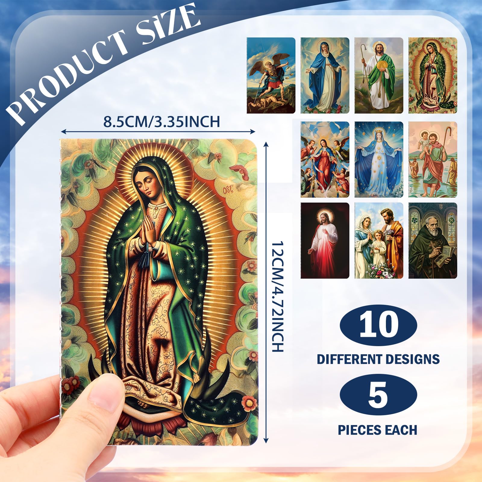 AmazingSpark 50 cuadernos religiosos, regalos católicos, diarios cristianos, regalos católicos a granel, diarios de oración, blocs de notas de bolsillo pequeño para rellenar calcetines de Navidad