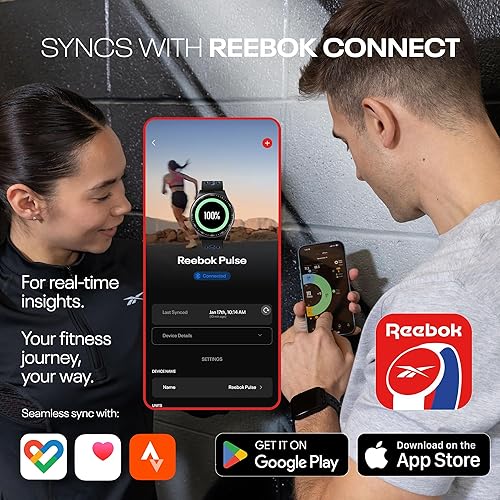 Miniatura 7 de Reebok Pulse Smartwatch  Rastreador de actividad física con GPS con monitor de frecuencia cardíaca, duración de la batería de 10 días, reloj