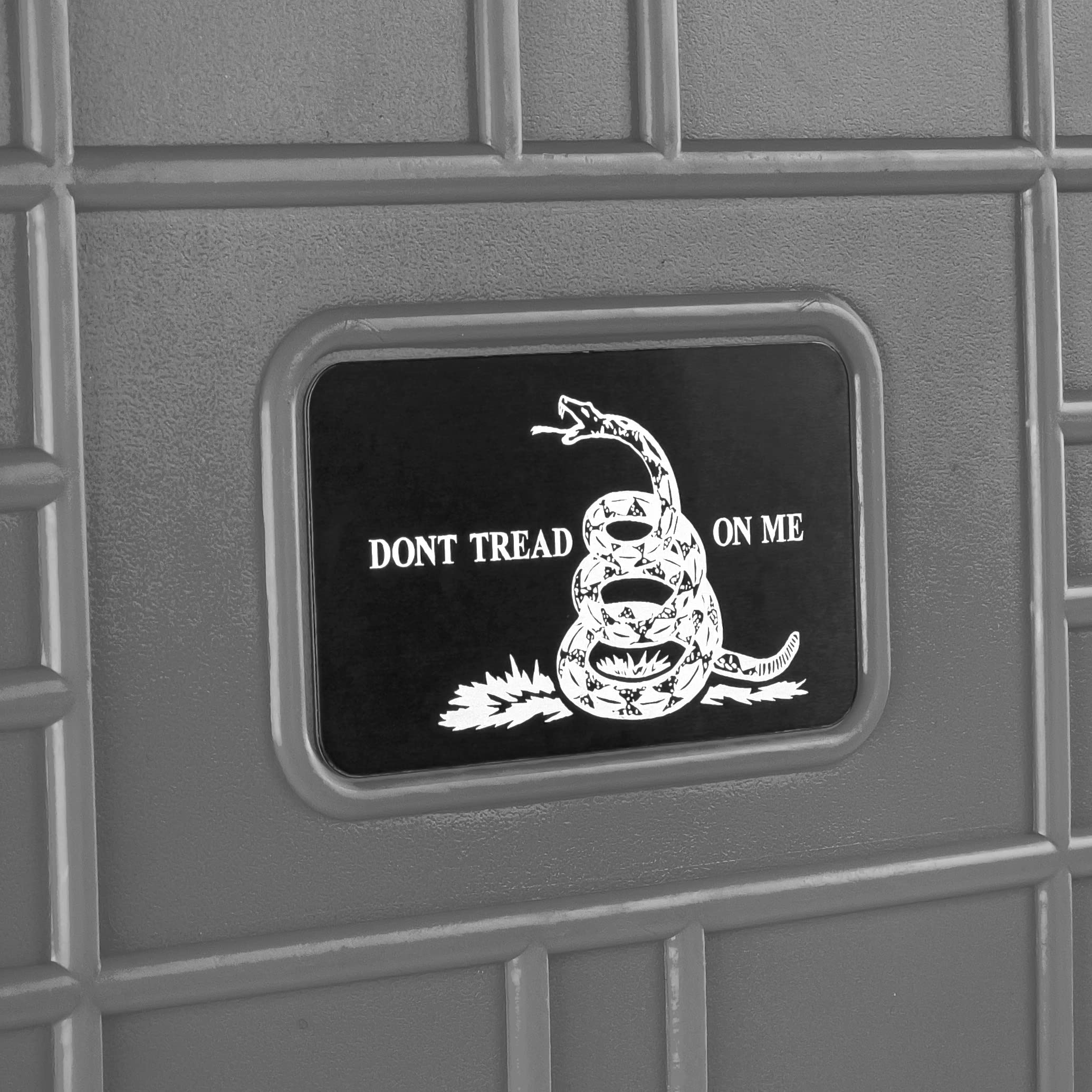 Eylar Don't Tread On Me Hard Rifle Case, Waterproof & Shockproof with Foam (Gray, 44 Inch Rifle Case)