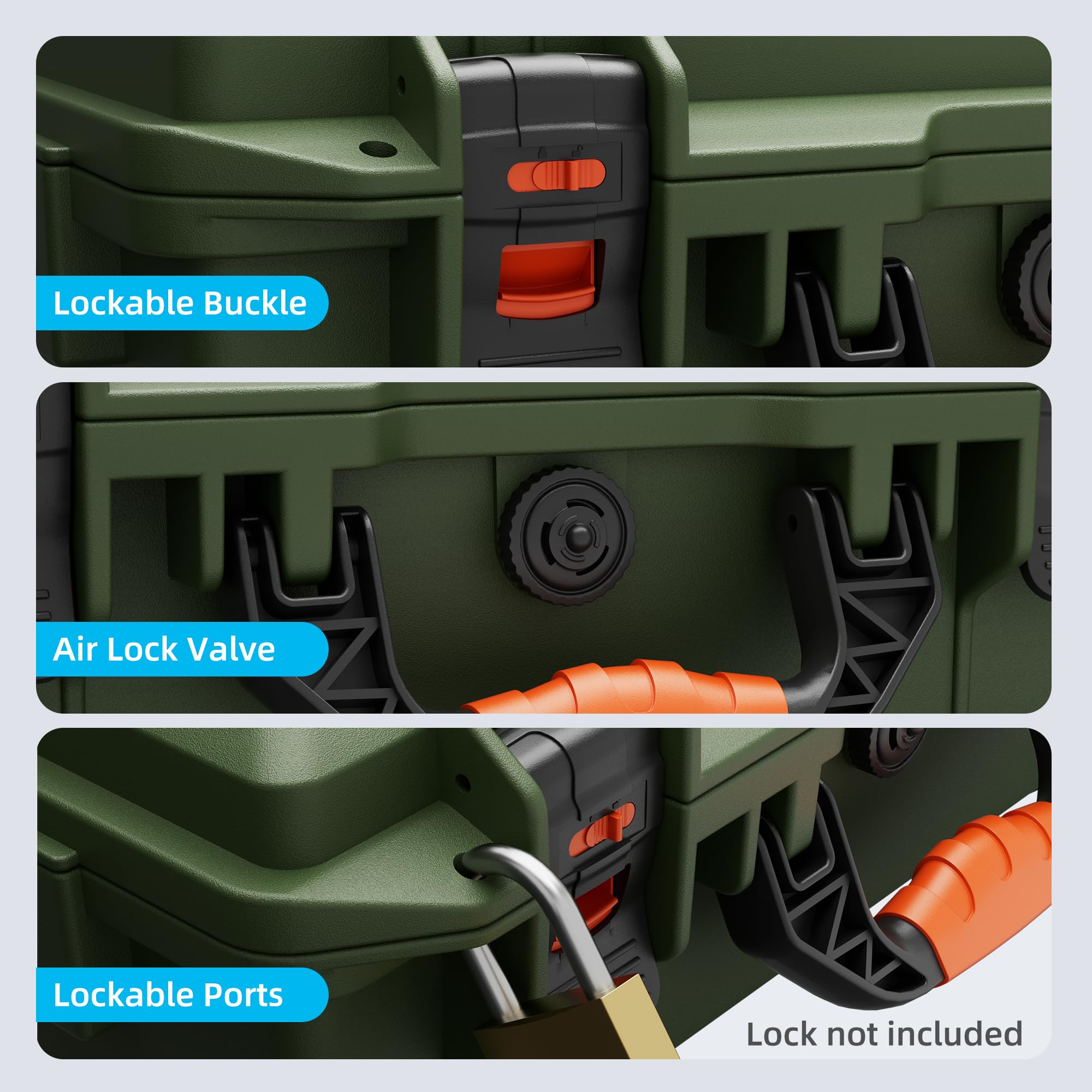 Joinfworld Valise de Protection pour Starlink Mini, Mallette de Transport Rigide avec Doublure en Mousse Personnalisée, Étanchéité IP67, Robuste et Résistante aux Chocs pour Kit Starlink (Vert)