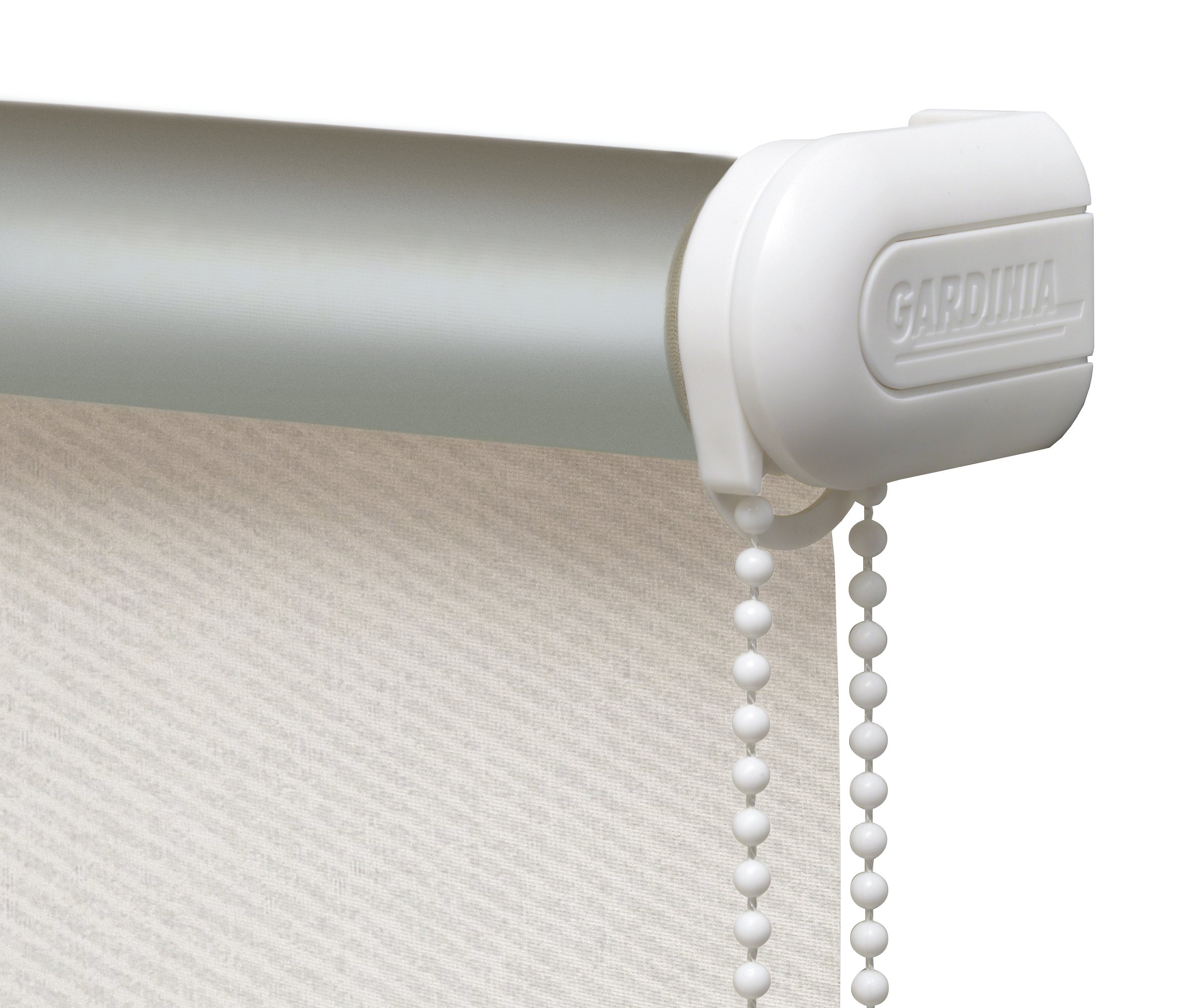 Gardinia 6495142180 Seitenzug-Rollo Thermo Energiesparend mit Energiespareffekt, abdunkelnd, 142 x 180 cm, Streifen weiß