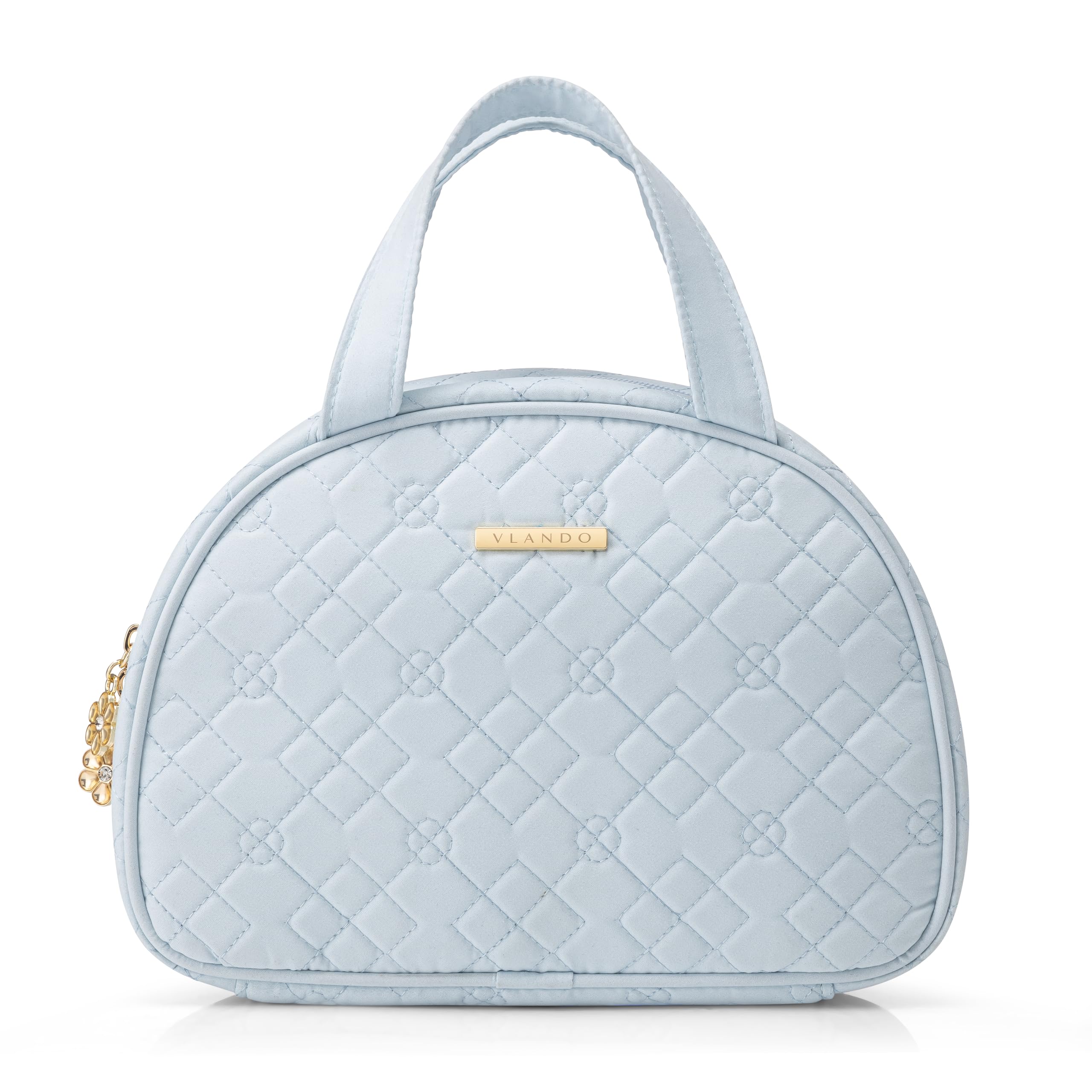 Vlando Jewelry Travel Organizer, Jewelry Storage Book Ring Binder with Jewelry Bags Clear Booklet Zipper Pouch Bag for Necklaces, Earrings, Rings, Bracelets Blue