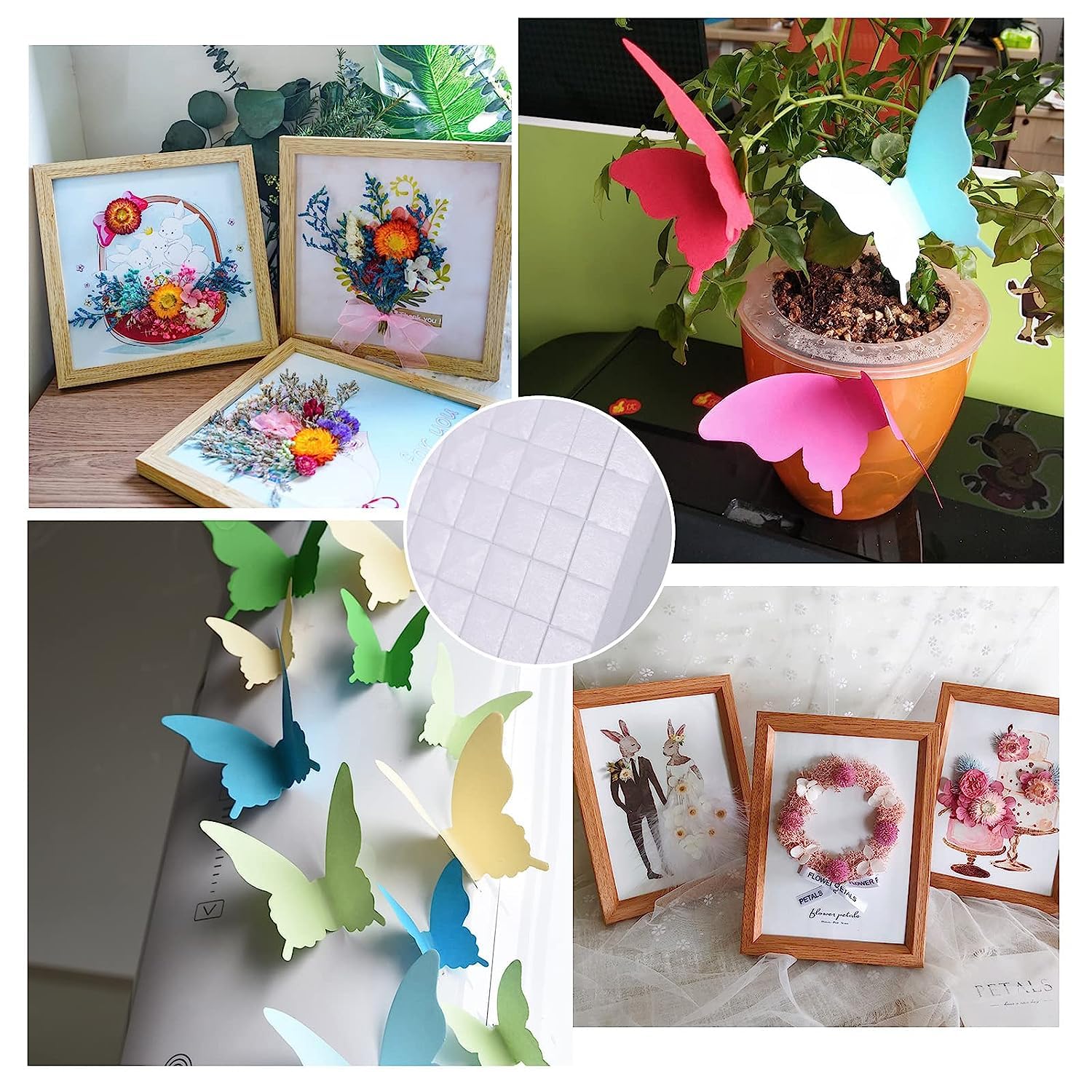 4800Pcs Sticky Foam Pads, 5mm Adhesive 3D Foam Pads, Double Sided Sticky Pad Scrapbook Card Making Supplies Glutinous Dots Double Sided Pad For Crafts Party Wedding Diy Art 12 Sheets