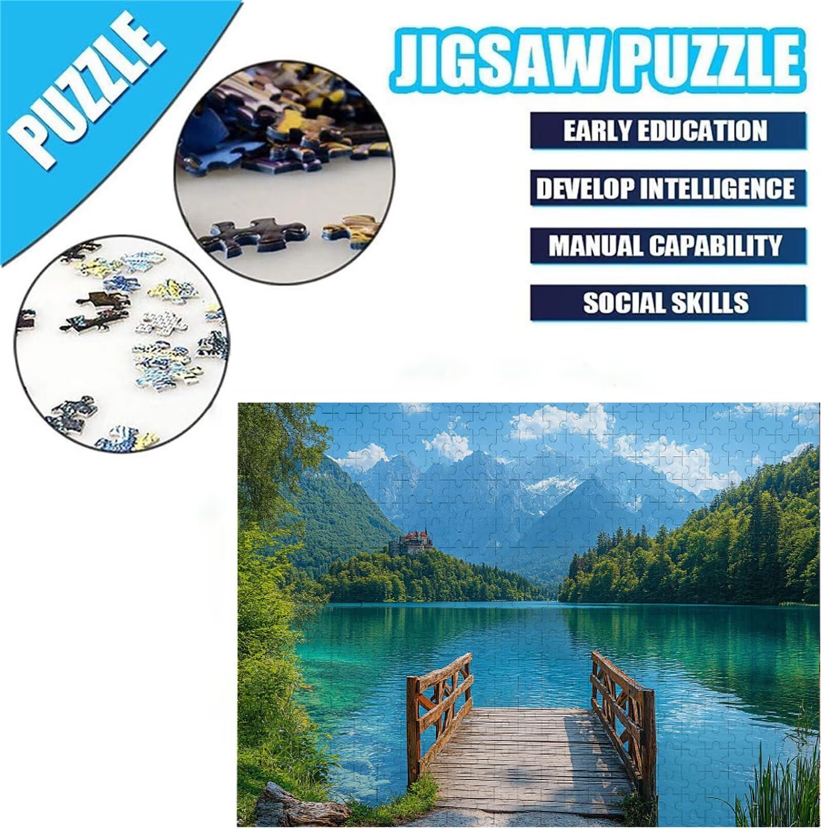 Puzzle 2000 Piezas Adultos Paisaje Puzzle Imposible Rompecabezas Pieza De Madera Jigsaw Un Rompecabezas Desafiante, Uegos Rompecabezas para Toda La Famili Regalo Hombres Mujeres 70.5X99.5cm I-22